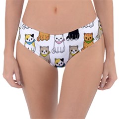 Cat Kitten Seamless Pattern Reversible Classic Bikini Bottoms by Salman4z