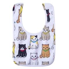 Cat Kitten Seamless Pattern Baby Bib by Salman4z