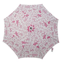 Cute-girly-seamless-pattern Hook Handle Umbrellas (small) by Salman4z