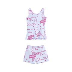 Cute-girly-seamless-pattern Kids  Boyleg Swimsuit by Salman4z