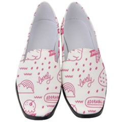 Cute-girly-seamless-pattern Women s Classic Loafer Heels by Salman4z