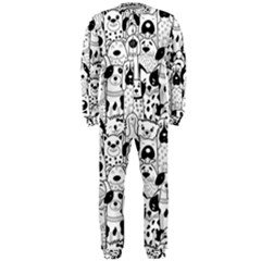 Seamless-pattern-with-black-white-doodle-dogs Onepiece Jumpsuit (men) by Salman4z