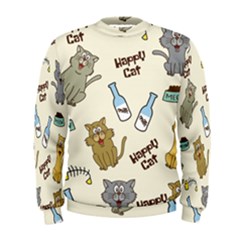 Happy-cats-pattern-background Men s Sweatshirt by Salman4z