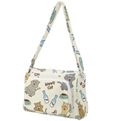 Happy-cats-pattern-background Front Pocket Crossbody Bag by Salman4z