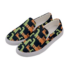 Seamless-pattern-with-cats Women s Canvas Slip Ons by Salman4z