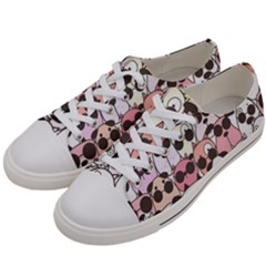 Cute-dog-seamless-pattern-background Women s Low Top Canvas Sneakers by Salman4z