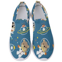 Seamless-pattern-funny-astronaut-outer-space-transportation Men s Slip On Sneakers by Salman4z