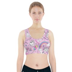 Beautiful-cute-animals-pattern-pink Sports Bra With Pocket by Salman4z