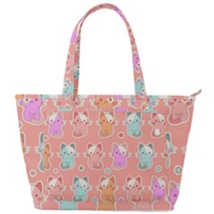 Cute-kawaii-kittens-seamless-pattern Back Pocket Shoulder Bag  by Salman4z