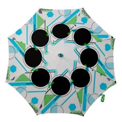 Geometric-shapes-background Hook Handle Umbrellas (small) by Salman4z