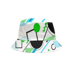 Geometric-shapes-background Bucket Hat (kids) by Salman4z