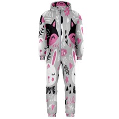 Big-set-with-cute-cartoon-animals-bear-panda-bunny-penguin-cat-fox Hooded Jumpsuit (men) by Salman4z