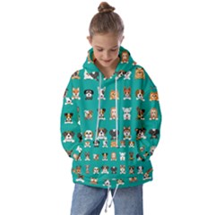 Different-type-vector-cartoon-dog-faces Kids  Oversized Hoodie by Salman4z