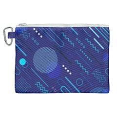 Classic-blue-background-abstract-style Canvas Cosmetic Bag (xl)