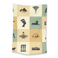 Egyptian-flat-style-icons Small Tapestry by Salman4z
