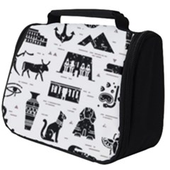 Dark-seamless-pattern-symbols-landmarks-signs-egypt --- Full Print Travel Pouch (big) by Salman4z