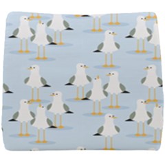 Cute-seagulls-seamless-pattern-light-blue-background Seat Cushion by Salman4z