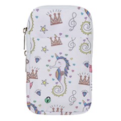 Seamless-pattern-cute-unicorn-cartoon-hand-drawn Waist Pouch (large) by Salman4z