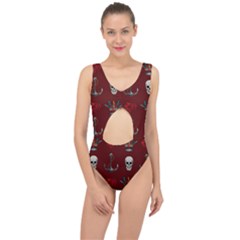 Tattoo-old-school-background-pattern Center Cut Out Swimsuit by Salman4z