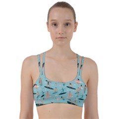 Beach-surfing-surfers-with-surfboards-surfer-rides-wave-summer-outdoors-surfboards-seamless-pattern- Line Them Up Sports Bra by Salman4z