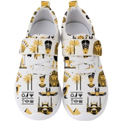 Egypt-symbols-decorative-icons-set Men s Velcro Strap Shoes