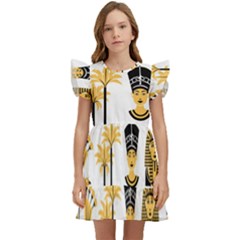 Egypt-symbols-decorative-icons-set Kids  Winged Sleeve Dress