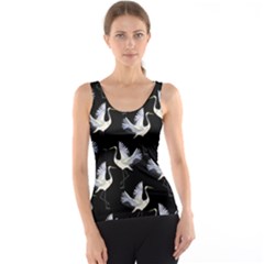 Crane Pattern Tank Top