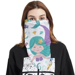 Set-cute-mermaid-seaweeds-marine-inhabitants Face Covering Bandana (triangle) by Salman4z