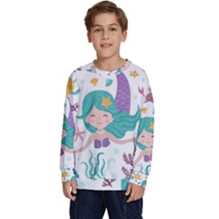 Set-cute-mermaid-seaweeds-marine-inhabitants Kids  Long Sleeve Jersey by Salman4z