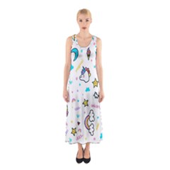 Unicorns-rainbows-seamless-pattern Sleeveless Maxi Dress by Salman4z