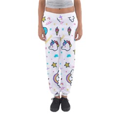 Unicorns-rainbows-seamless-pattern Women s Jogger Sweatpants by Salman4z