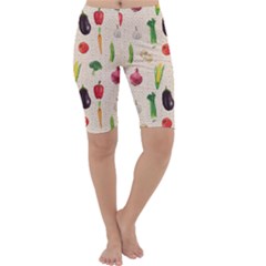 Vegetables Cropped Leggings  by SychEva