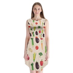 Vegetables Sleeveless Chiffon Dress  