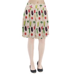 Vegetables Pleated Skirt by SychEva