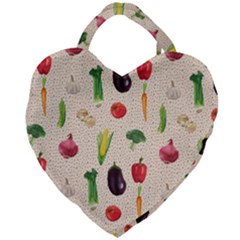 Vegetables Giant Heart Shaped Tote by SychEva