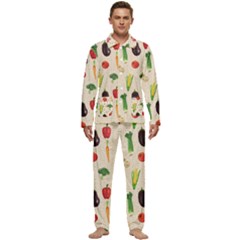 Vegetables Men s Long Sleeve Velvet Pocket Pajamas Set by SychEva
