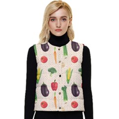 Vegetables Women s Short Button Up Puffer Vest