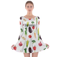 Vegetable Long Sleeve Skater Dress