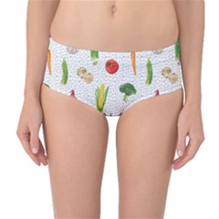 Vegetable Mid-Waist Bikini Bottoms