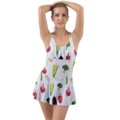 Vegetable Ruffle Top Dress Swimsuit