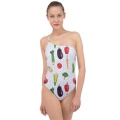 Vegetable Classic One Shoulder Swimsuit