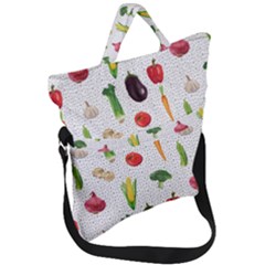 Vegetable Fold Over Handle Tote Bag by SychEva