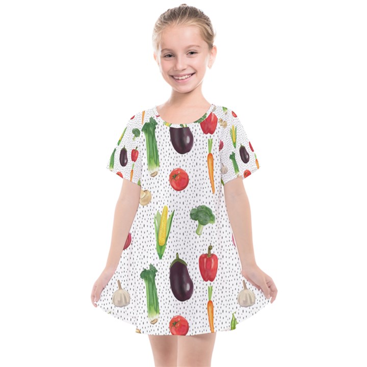 Vegetable Kids  Smock Dress