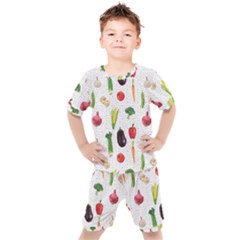 Vegetable Kids  Tee And Shorts Set by SychEva