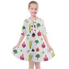 Vegetable Kids  All Frills Chiffon Dress by SychEva