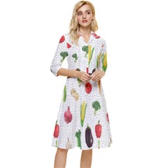 Vegetable Classy Knee Length Dress