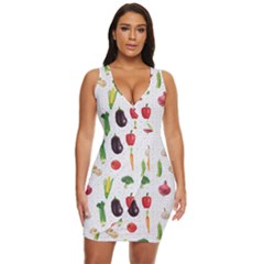 Vegetable Draped Bodycon Dress