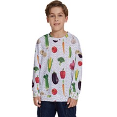 Vegetable Kids  Long Sleeve Jersey by SychEva