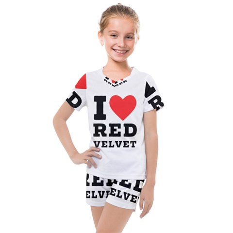 I Love Red Velvet Kids  Mesh Tee And Shorts Set by ilovewhateva