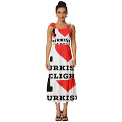 I Love Turkish Delight Tie-strap Tiered Midi Chiffon Dress by ilovewhateva